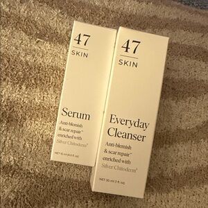 Skin Serum & Everyday Cleanser - Cream White Packaging